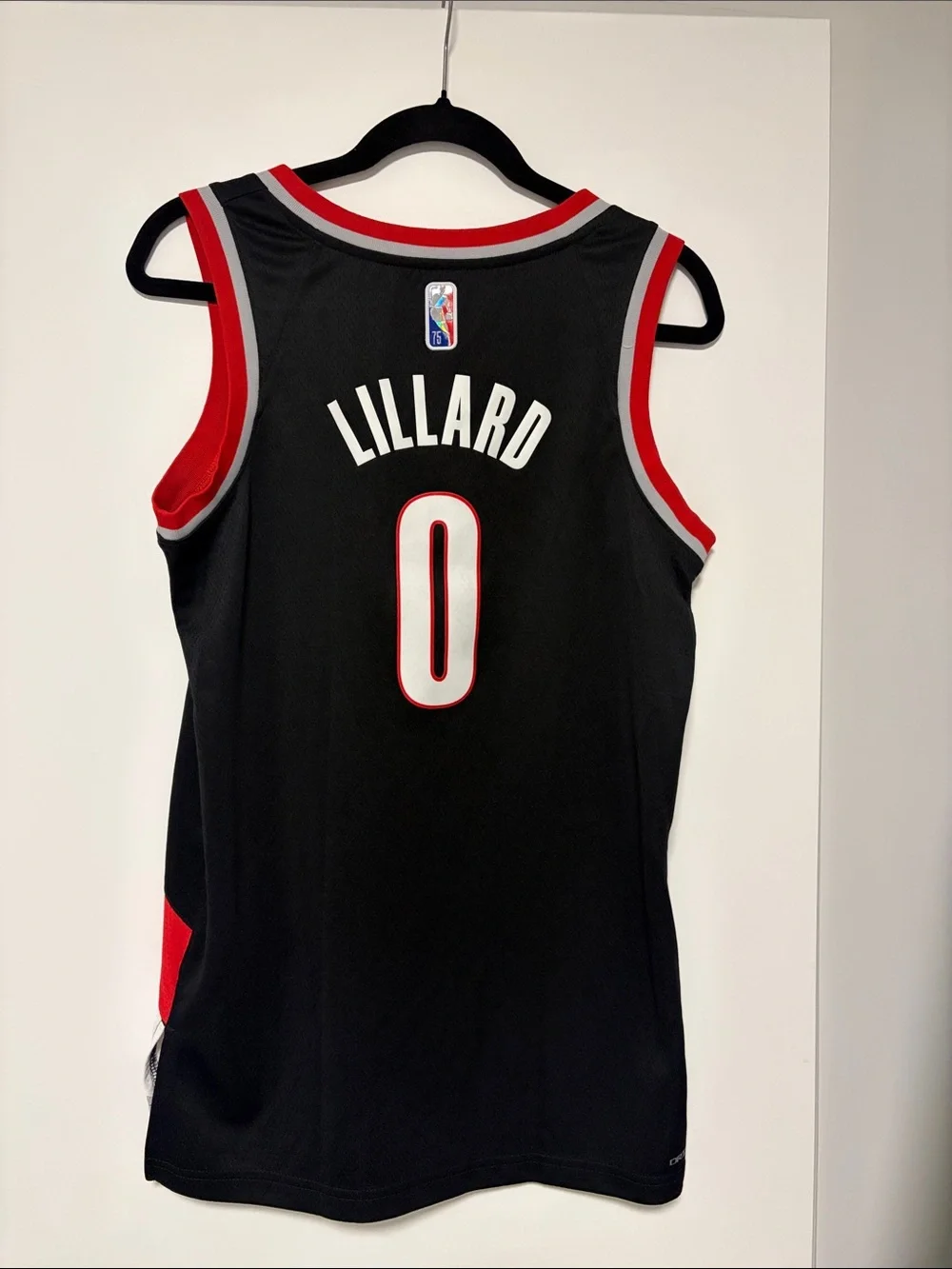 Nike Black & Red Damian Lillard #0 Jersey